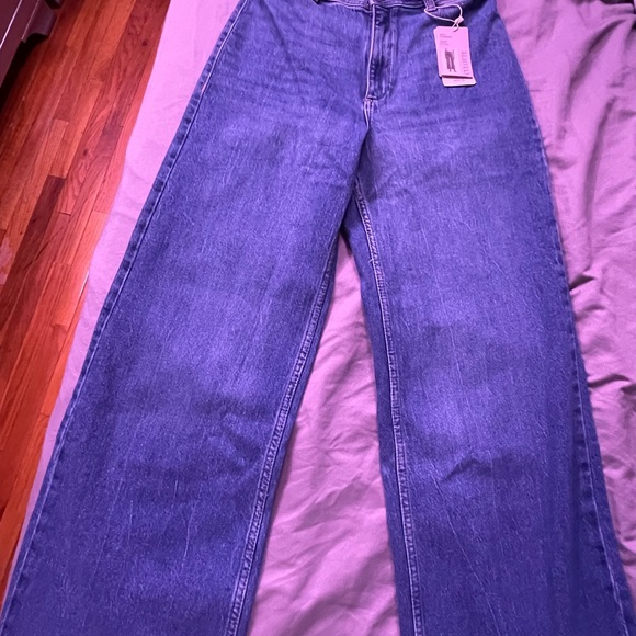 Mango Blue Flare & Wide Leg Jeans - Picture 1 of 5